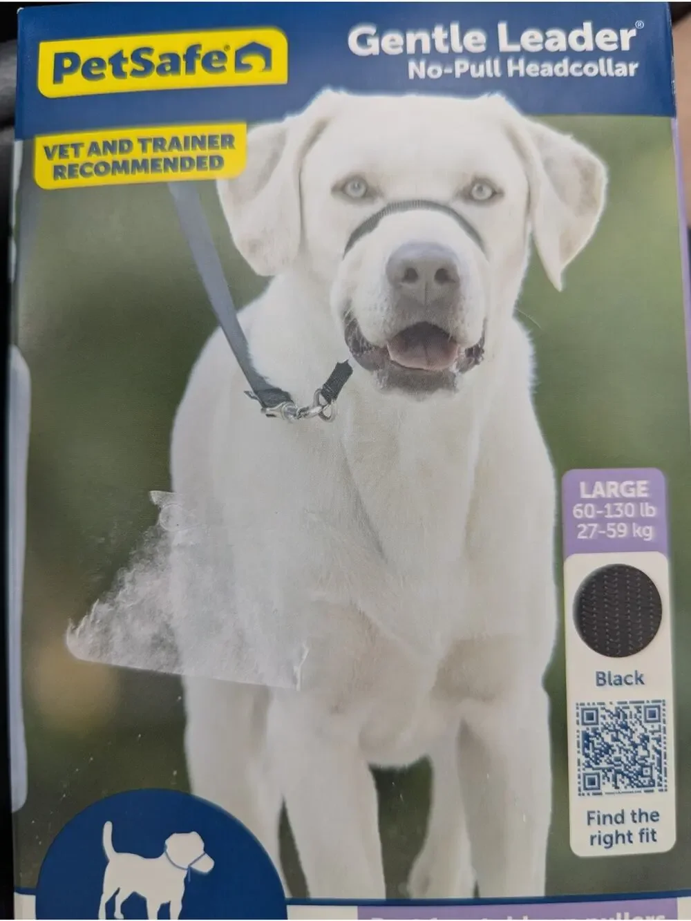 PetSafe Gentle Leader Headcollar Size Large 60-130 Lbs. Black Quick Release